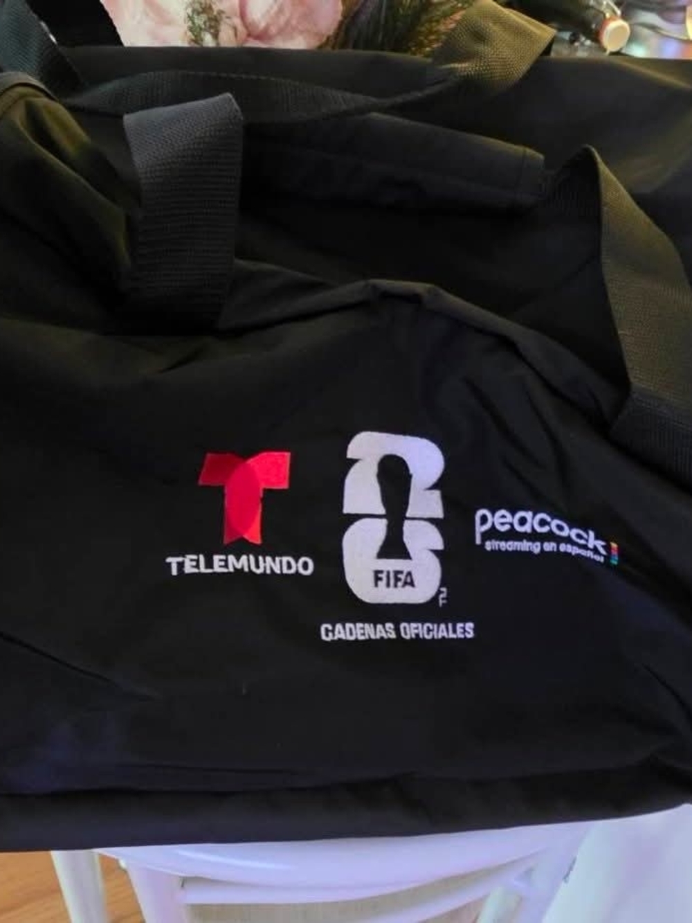 Adidas Telemundo FIFA Official Black Duffel Bag
